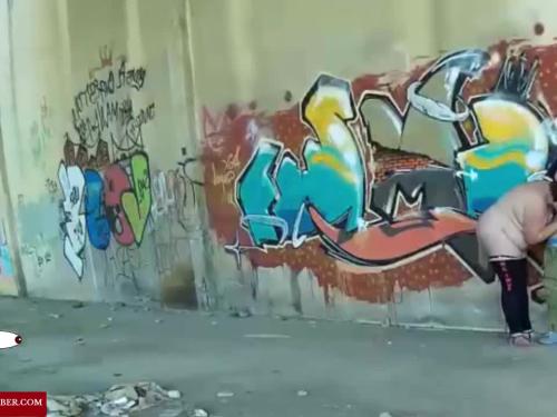 Take cock in the graffiti tunnel. raf176